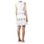 Diane Von Furstenberg Abito bianco con volant ricamato a fiori - taglia UK 8 Cotone  ref.1393580