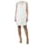 Diane Von Furstenberg Vestido midi color crema sin mangas con detalle tejido - Talla UK 42 Crudo Triacetato  ref.1393583