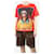 Gucci Rotes Portrait-T-Shirt - Größe L Baumwolle  ref.1393586