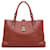 Bottega Veneta Red Medium Intrecciato Roma Brown Leather Pony-style calfskin  ref.1393652