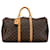 Louis Vuitton Brown Monogram Keepall 50 Leather Cloth  ref.1393666