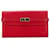 Hermès Rote Epsom Classic Kelly Geldbörse Leder Kalbähnliches Kalb  ref.1393671