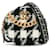 Pochette ronde Chanel en tweed blanc 19 avec chaîne Tissu  ref.1393684
