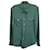 Camicia Balmain con bottoni in seta verde Verde oliva  ref.1393696