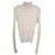Victoria Beckham Turtleneck Long-Sleeve Ribbed-Knit Sweater in White Wool Cream  ref.1393704