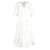 Zimmermann Robe Midi Plissé-Voile à Manches Bouffantes en Polyester Blanc Écru  ref.1393708