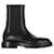 Givenchy 4G Plaque Chelsea Ankle Boots in Black Calfskin Leather Pony-style calfskin  ref.1393714