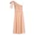 Red Valentino Vestido midi de tul plisado con un solo hombro Point D'esprit en poliéster beige  ref.1393725