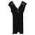 Vestido Sandro de viscosa negra con cuello de pico Negro Fibra de celulosa  ref.1393727
