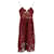 Self portrait Self-Portrait Azalea-Kleid aus burgunderfarbenem Polyester Rot Bordeaux  ref.1393728