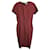 Vestido midi de jacquard elástico Victoria Beckham en algodón burdeos Roja  ref.1393737