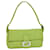 FENDI Celeria Mamma Baguette Shoulder Bag Leather Green Auth yk12521  ref.1393769