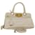 PRADA Hand Bag Leather 2way Cream Auth 73971  ref.1393825