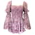 Autre Marque Caroline Constas Mauve Summer Floral Alexa Dress Purple Polyester  ref.1393915