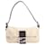 FENDI Zucchino Canvas & Leather Baguette Shoulder bag in Beige  ref.1393930