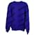 Maglione girocollo con logo Balenciaga in lana blu  ref.1393959