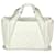 Chanel Calfskin CC Chevron All Day Zippered Long White Tote Bag Cream Leather  ref.1393965