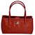 Chanel Calfskin Small Cerf Executive Shopper Tote Bag Red Dark red Leather  ref.1393977