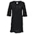 Chanel Mini-robe détaillée avec poches en tricot perforé en coton noir  ref.1393979