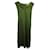 Max Mara V-neck Flared Midi Dress in Green Cotton  ref.1393989