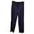 APC Pantalón plisado con cinturón en lana azul marino  ref.1393991