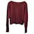 Suéter Theory Knit em Lã Borgonha Bordeaux  ref.1394009