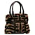 Salvatore Ferragamo Shearling Top Handle Bag  Canvas Handbag AF-21 4882 in Good condition Cloth  ref.1394058