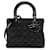 Dior Denim moyen noir Cannage Lady Dior Jean Tissu  ref.1394227