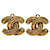 Pendientes Chanel CC Matelasse con clip Pendientes de metal en excelentes condiciones  ref.1394458