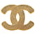 Broche com logotipo Chanel CC Broche de metal em bom estado  ref.1394460