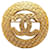 Broche de medalhão Chanel CC Broche de metal em bom estado  ref.1394467