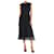 Red Valentino Black sleeveless lace ruffled midi dress - size UK 8 Polyester  ref.1394510