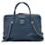 Chanel Navy 2015 Einkaufstasche aus gestepptem Leder mit Kette – Größe Blau  ref.1394516