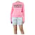 Gucci Pink slogan printed sweatshirt - size S Cotton  ref.1394522