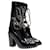 Chanel Sapatos de coleção de passarela Preto Hardware prateado Couro envernizado  ref.1394398
