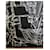 Un jardin sur le Toit foulard carré Hermès Soie Noir Blanc  ref.1394401