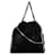 Stella Mc Cartney Stella McCartney Bolso satchel Falabella mini con ciervo peludo negro Poliéster Paño  ref.1394599