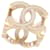 NEW CHANEL CUBE RING CC LOGO GOLD METAL WHITE LACQUER STEEL 52 NEW RING Golden  ref.1394635