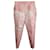 Dolce & Gabbana Pantalon court slim en jacquard lamé en polyester rose  ref.1394728