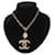 Eblouissant et rare collier Chanel vintage année 90'. Plaqué or Doré  ref.1394819