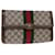 GUCCI Pochette linea GG Supreme Web Sherry Beige 41 014 3087 25 Auth yk12462  ref.1394880