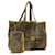 CHANEL Hand Bag Canvas Brown CC Auth bs14058 Cloth  ref.1394982