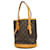 Louis Vuitton Bucket Brown Cloth  ref.1395135