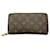 Louis Vuitton Zippy wallet Brown Cloth  ref.1395623