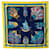 Bleu Hermès Cuirs Du Desert Silk Scarf Foulards Soie  ref.1395756