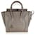 Luggage Céline Celine Souris Micro bolsa de bagagem em couro de bezerro tamborilado Cinza  ref.1395763