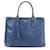 Bolso de mano de cuero Prada Saffiano Lux 2Way Galleria en azul marino  ref.1395801