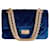 Chanel 19A Paris-Egypt MINI BLUE VELVET QUILTED 2.55 Reissue 224 flap bag Azul marinho Hardware dourado Gold hardware Couro Veludo  ref.1395883