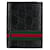 Tarjetero de cuero con billetera plegable Gucci Guccissima Web 138043 en buen estado  ref.1396014