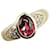 & Other Stories [LuxUness] 18K Gold Tourmaline Diamond Ring Bague en métal en excellent état  ref.1396064